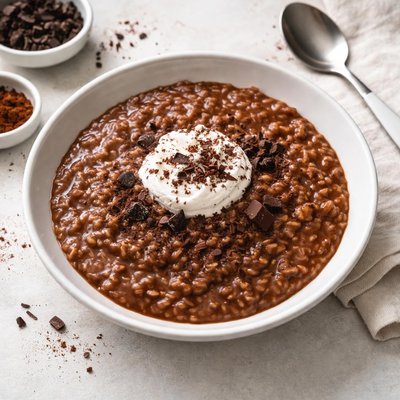Chocolate rice pudding