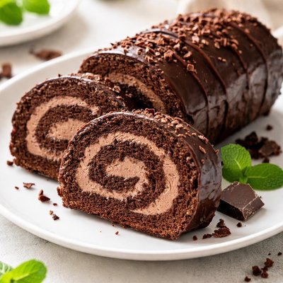 Chocolate roll cake