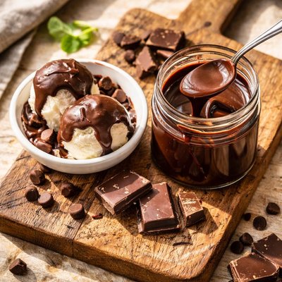 Chocolate shell syrup