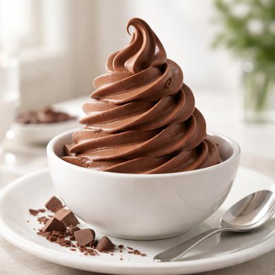 Chocolate soft serve ice cream