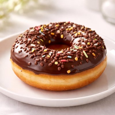 Chocolate sprinkled donut