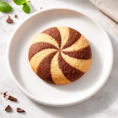 Chocolate striped cookie