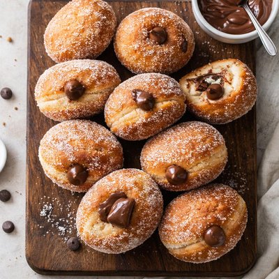 Chocolate stuffed donuts