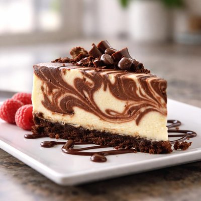 Chocolate swirl cheesecake