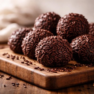 Chocolate truffle with sprinkles