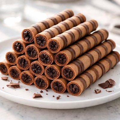 Chocolate wafer roll