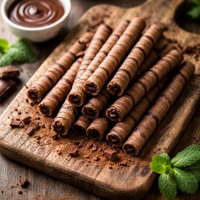 Chocolate wafer sticks