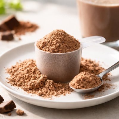 Chocolate whey protein powder