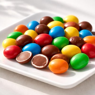 Chocolate with candy coating