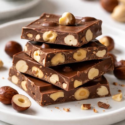 Chocolate with hazelnuts