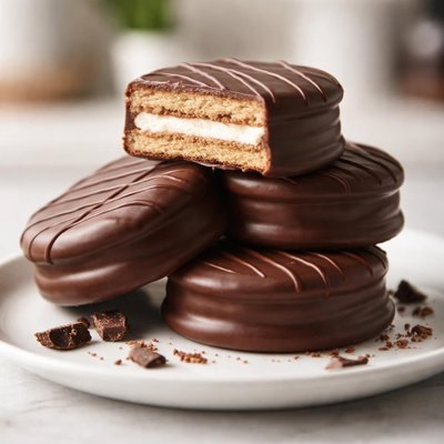 Chocolated coated cookie