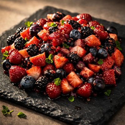 Chopped mixed berries