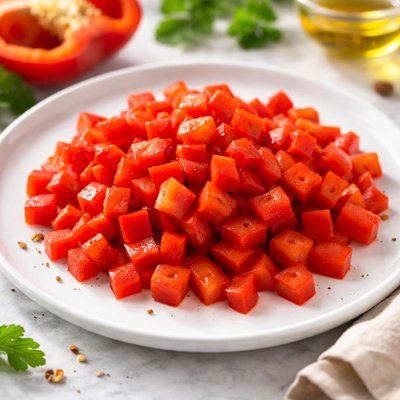 Chopped red bell pepper