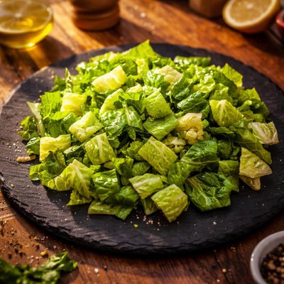 Chopped romain lettuce