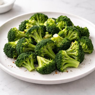 Chopped steamed broccoli