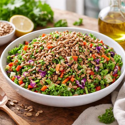 Chopped sunflower seed salad