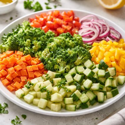 Chopped vegetables