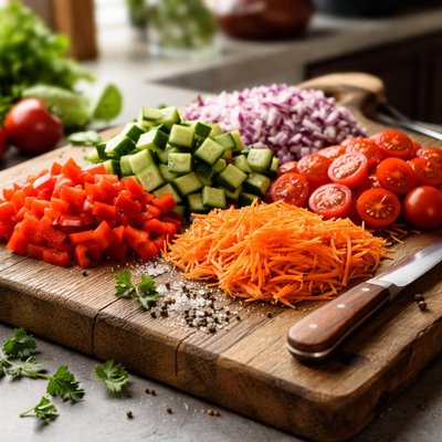 Chopped veggies