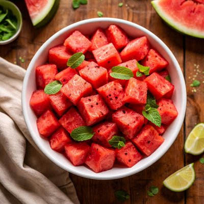 Chopped watermelon