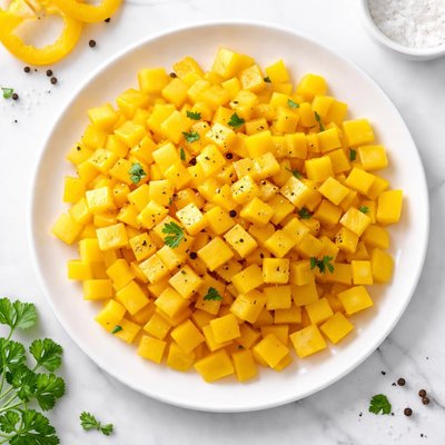 Chopped yellow peppers