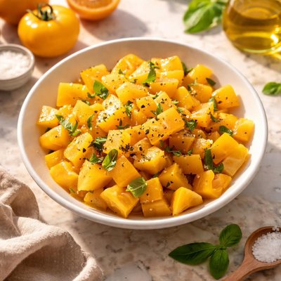 Chopped yellow tomatoes