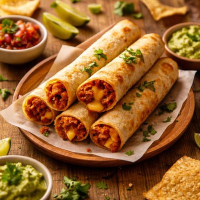 Chorizo and cheese taquito
