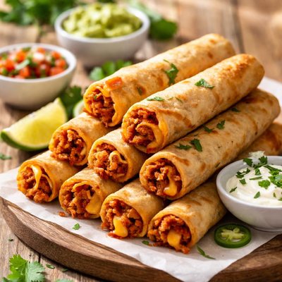 Chorizo and cheese taquitos