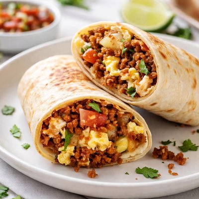 Chorizo breakfast burrito
