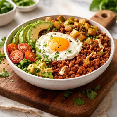 Chorizo brekkie bowl