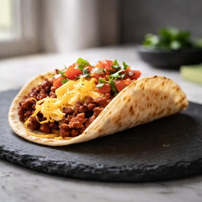 Chorizo egg and cheese taco