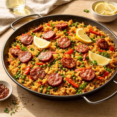 Chorizo paella