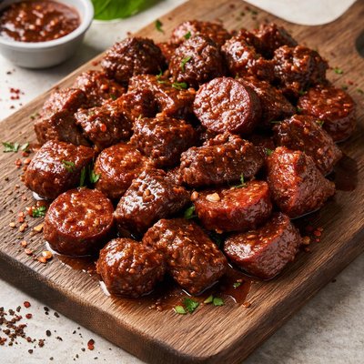 Chorizo with beef in bbq sauce