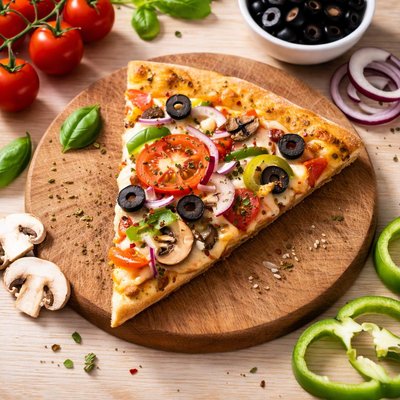 Chuck e cheese veggie pizza slice