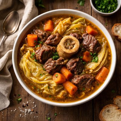 Chuck roast carrots cabbage bone broth