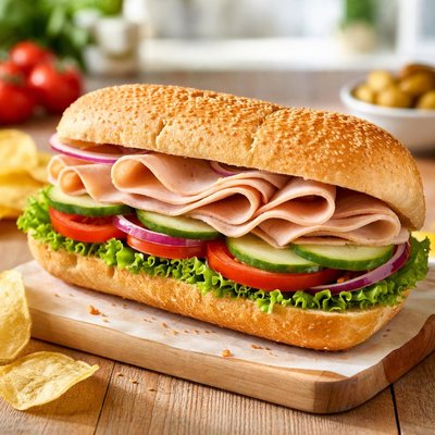 Chunk of subway turkey