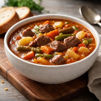 Chunky soup beef vegetable
