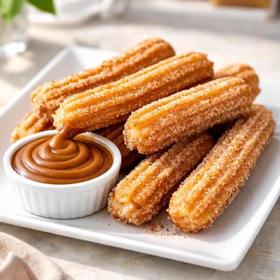 Churros with dulce de leche