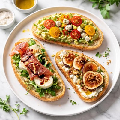 Ciabatta with toppings