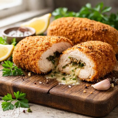 Cicken and garlic kiev