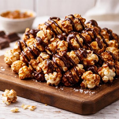 Cikolata popcorn tuzlu karamelli