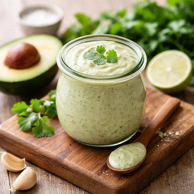 Cilantro and avocado yogurt dressing
