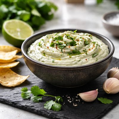 Cilantro garlic dip