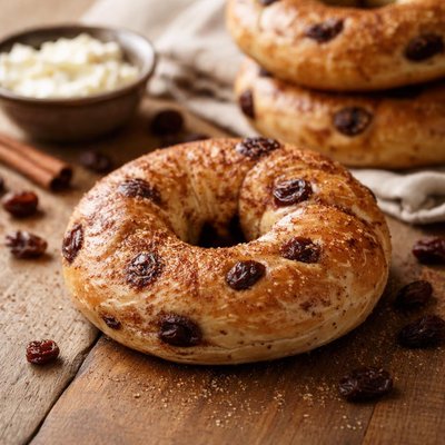 Cinnamom raison bagel
