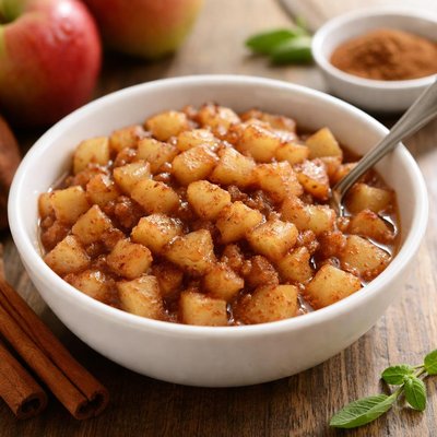 Cinnamon and apple topping