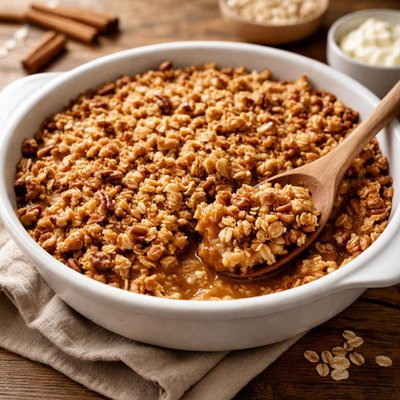 Cinnamon butter oat crumble