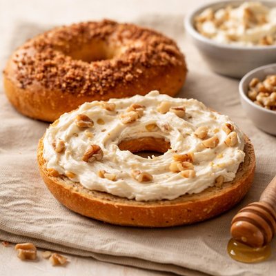 Cinnamon crunch bagel panera with honey walnut cream cheese