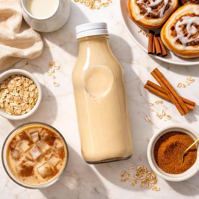 Cinnamon roll oat creamer