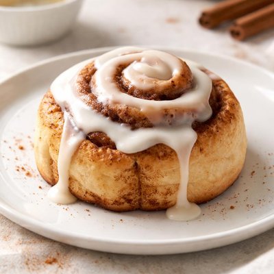 Cinnamon roll with icing