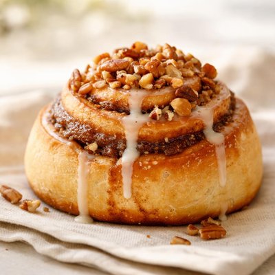 Cinnamon roll with nuts