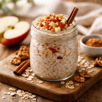 Cinnomon apple oats overnight